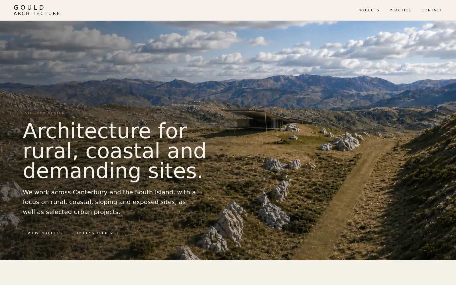 Gould Architecture homepage screenshot